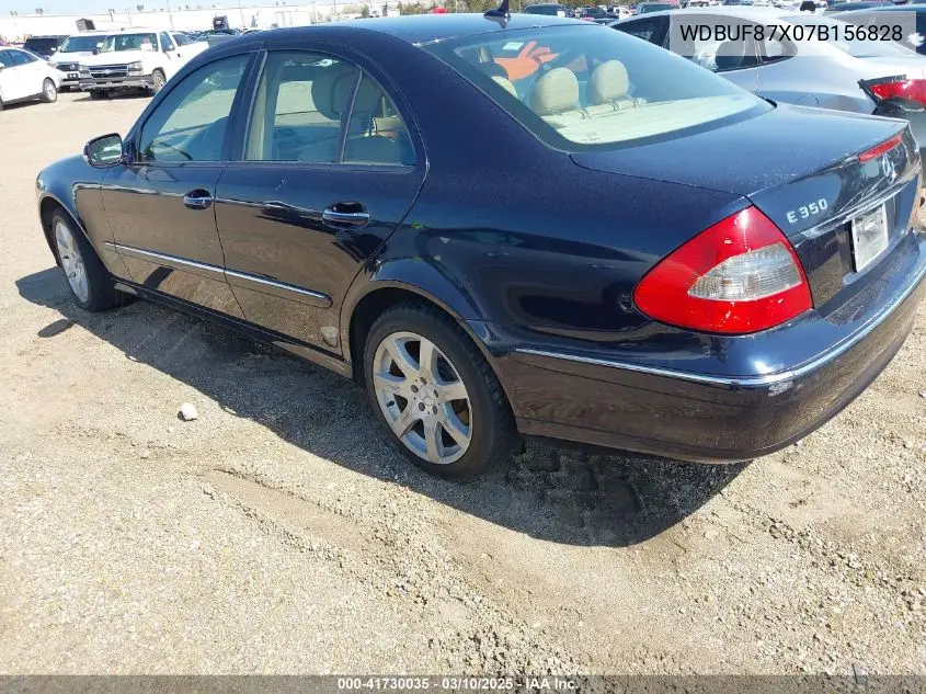 2007 Mercedes-Benz E 350 4Matic VIN: WDBUF87X07B156828 Lot: 41730035