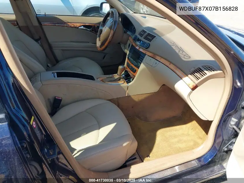 2007 Mercedes-Benz E 350 4Matic VIN: WDBUF87X07B156828 Lot: 41730035