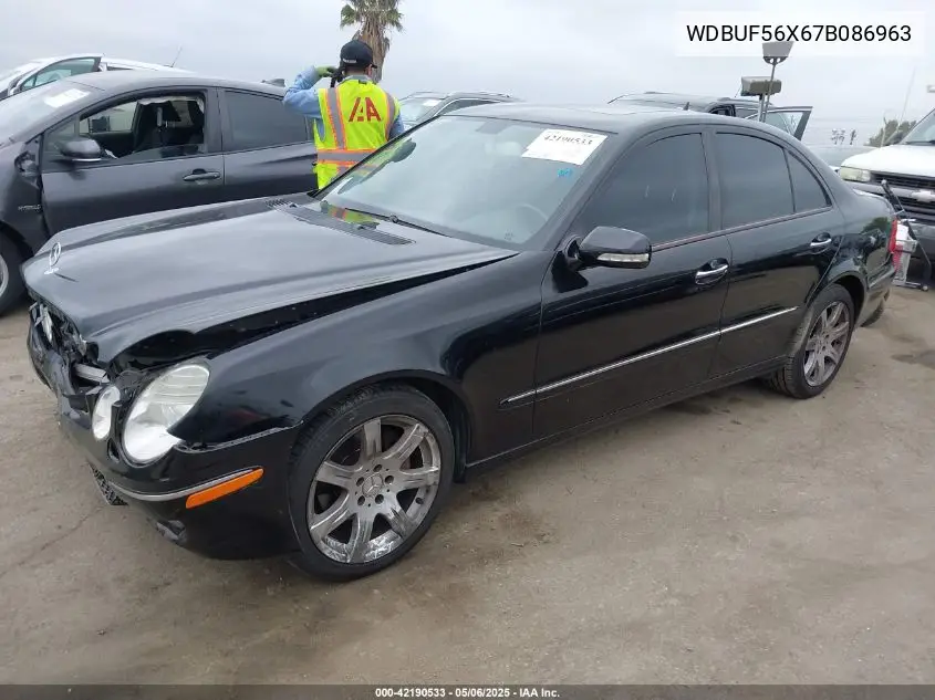 2007 Mercedes-Benz E 350 VIN: WDBUF56X67B086963 Lot: 42190533