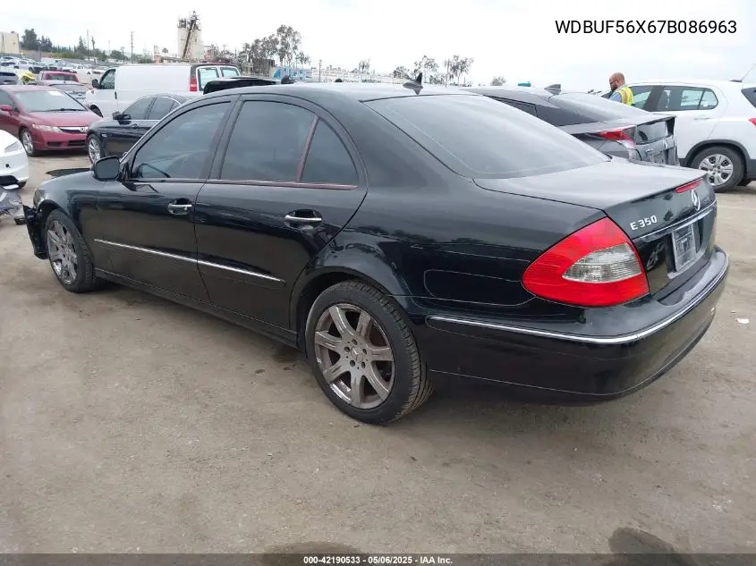 2007 Mercedes-Benz E 350 VIN: WDBUF56X67B086963 Lot: 42190533