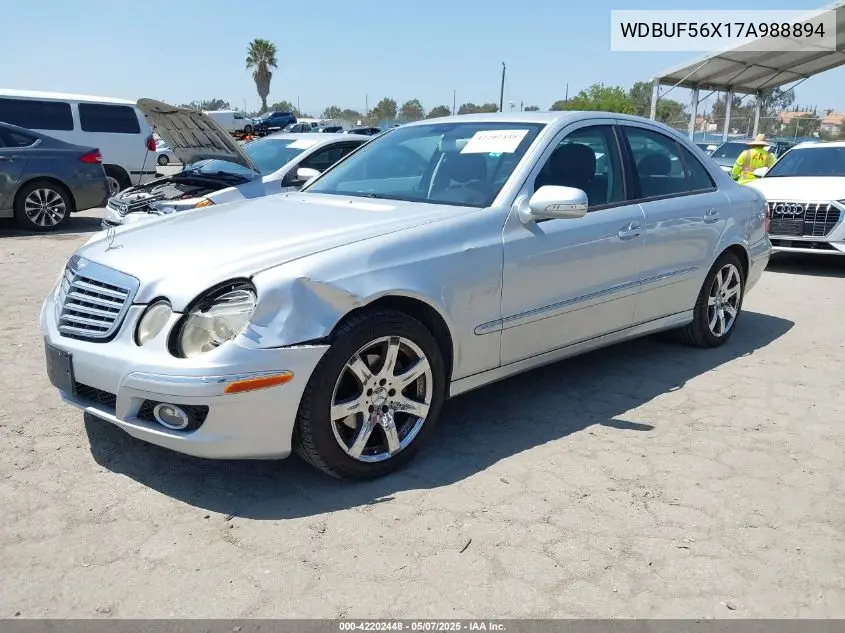 2007 Mercedes-Benz E 350 VIN: WDBUF56X17A988894 Lot: 42202448