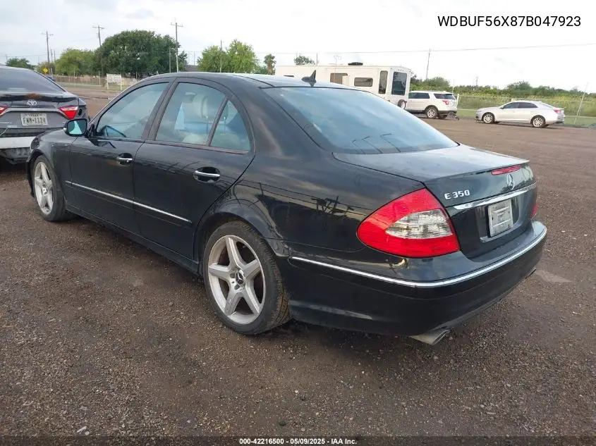 2007 Mercedes-Benz E 350 VIN: WDBUF56X87B047923 Lot: 42216500
