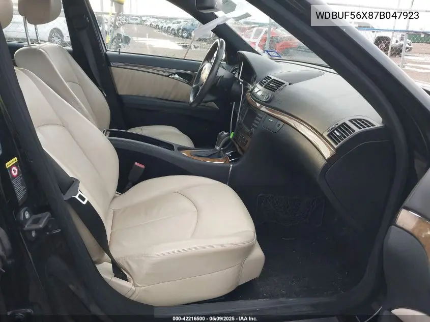 2007 Mercedes-Benz E 350 VIN: WDBUF56X87B047923 Lot: 42216500