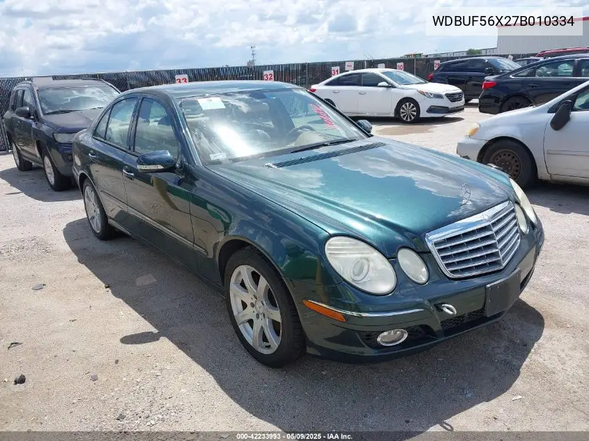 2007 Mercedes-Benz E 350 VIN: WDBUF56X27B010334 Lot: 42233993