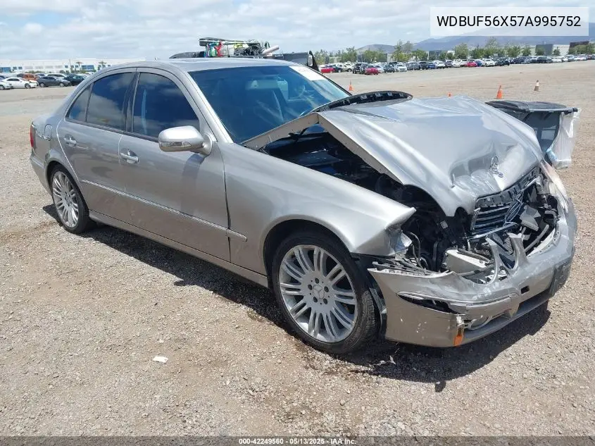 2007 Mercedes-Benz E 350 VIN: WDBUF56X57A995752 Lot: 42249560