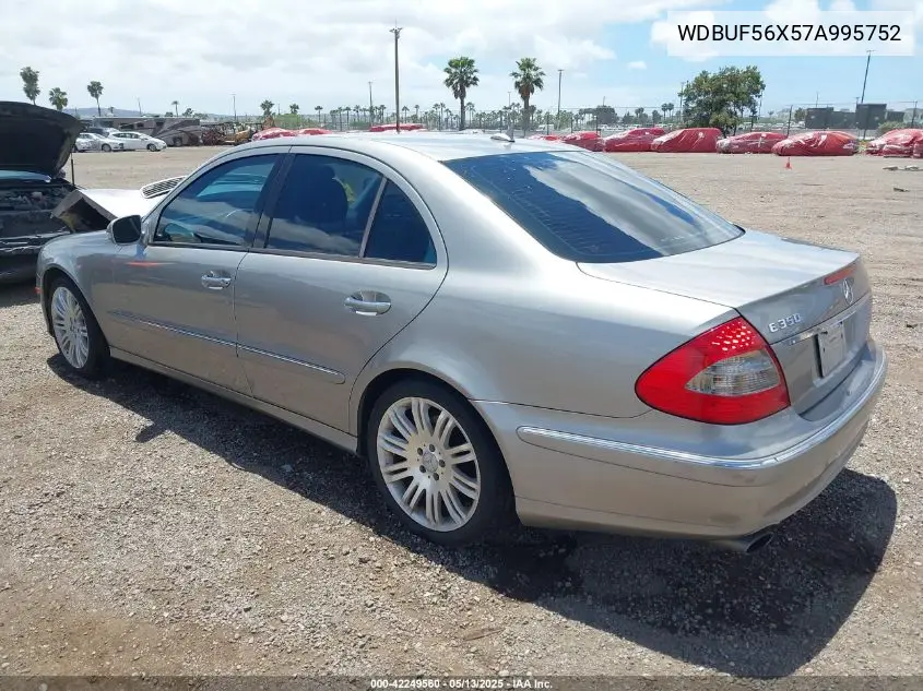 2007 Mercedes-Benz E 350 VIN: WDBUF56X57A995752 Lot: 42249560