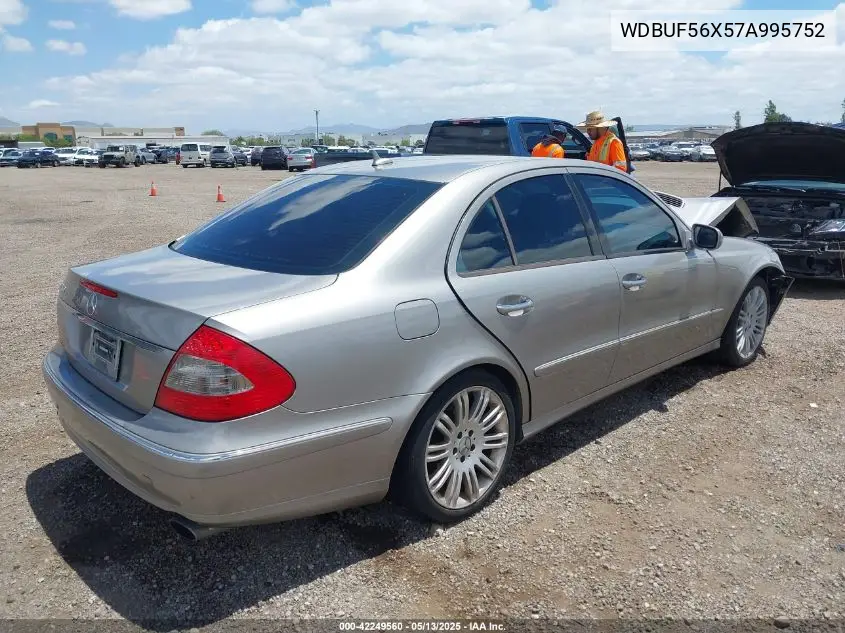 2007 Mercedes-Benz E 350 VIN: WDBUF56X57A995752 Lot: 42249560