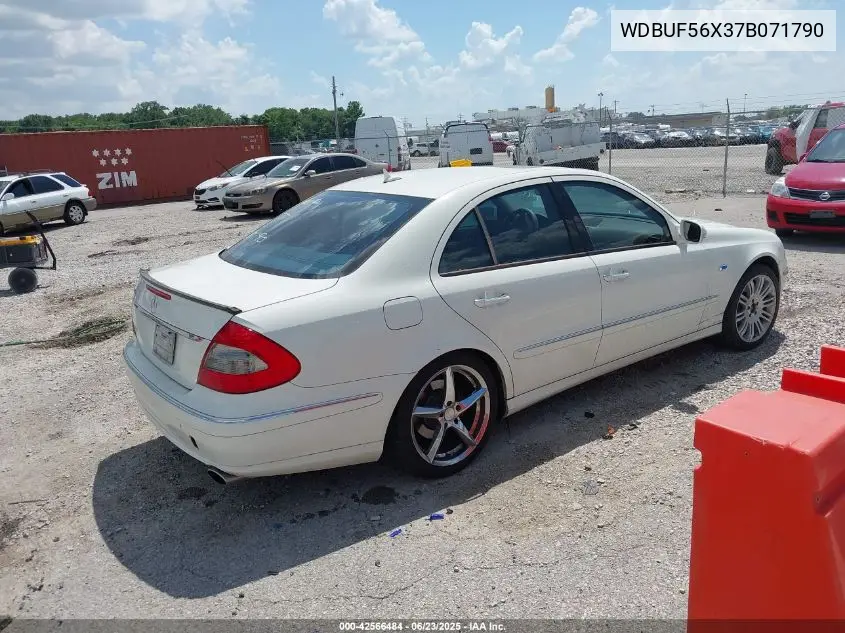 2007 Mercedes-Benz E 350 VIN: WDBUF56X37B071790 Lot: 42566484