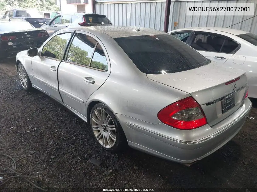 2007 Mercedes-Benz E 350 VIN: WDBUF56X27B077001 Lot: 42574879