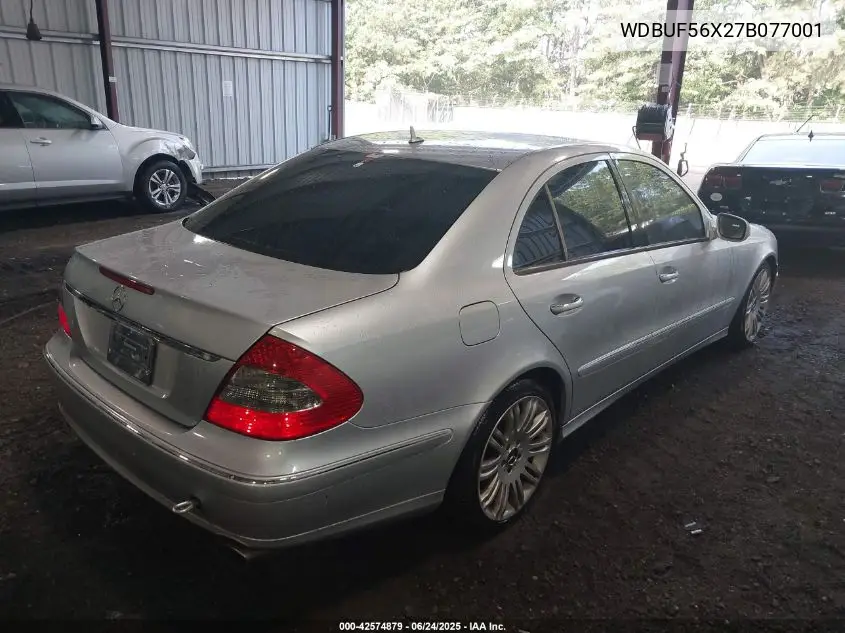 2007 Mercedes-Benz E 350 VIN: WDBUF56X27B077001 Lot: 42574879