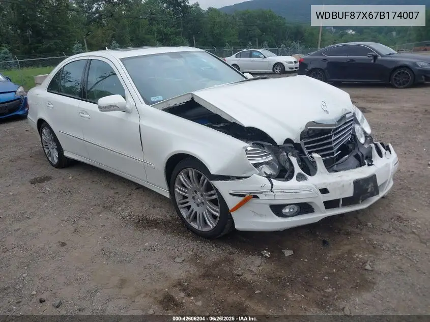 2007 Mercedes-Benz E 350 4Matic VIN: WDBUF87X67B174007 Lot: 42606204