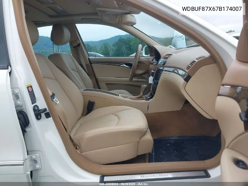 2007 Mercedes-Benz E 350 4Matic VIN: WDBUF87X67B174007 Lot: 42606204