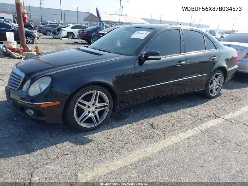 2007 Mercedes-Benz E 350 VIN: WDBUF56X87B034573 Lot: 42616328