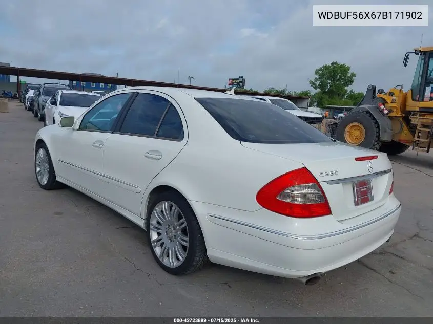 2007 Mercedes-Benz E 350 VIN: WDBUF56X67B171902 Lot: 42723699