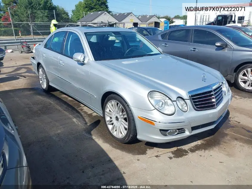 2007 Mercedes-Benz E 350 4Matic VIN: WDBUF87X07X222071 Lot: 42764890