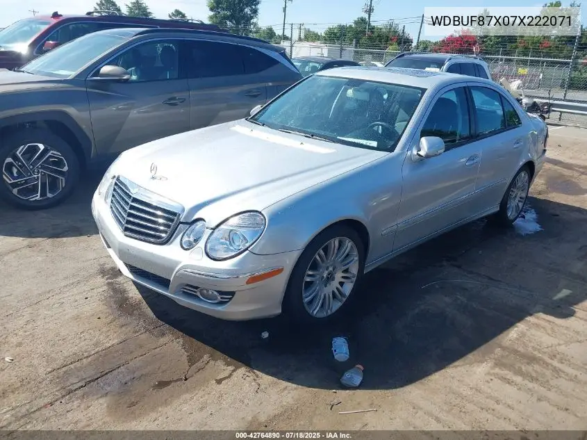 2007 Mercedes-Benz E 350 4Matic VIN: WDBUF87X07X222071 Lot: 42764890