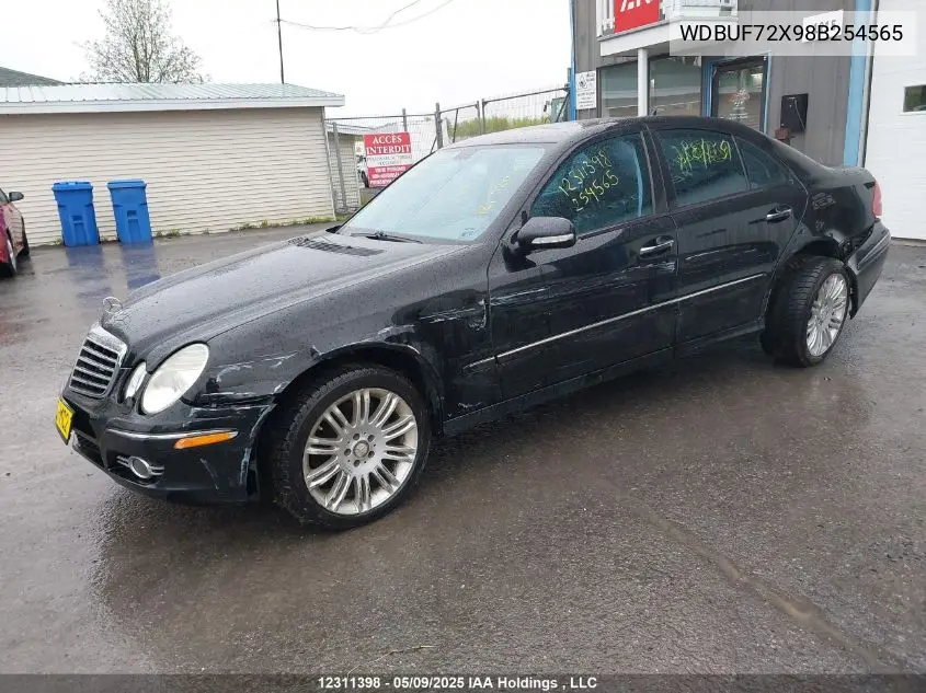 2008 Mercedes-Benz E 550 VIN: WDBUF72X98B254565 Lot: 12311398X
