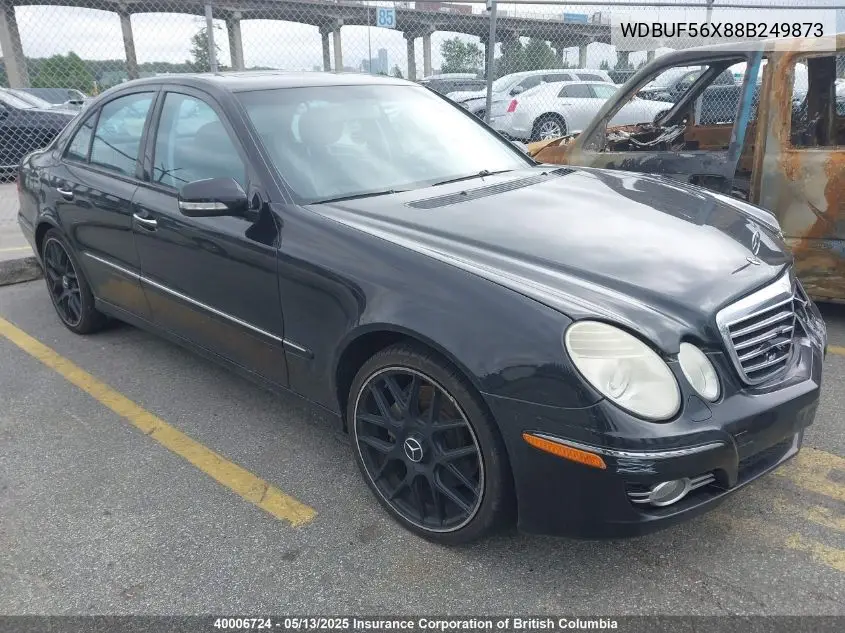 2008 Mercedes-Benz E 350 VIN: WDBUF56X88B249873 Lot: 40006724