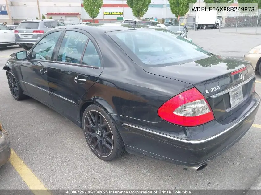 2008 Mercedes-Benz E 350 VIN: WDBUF56X88B249873 Lot: 40006724