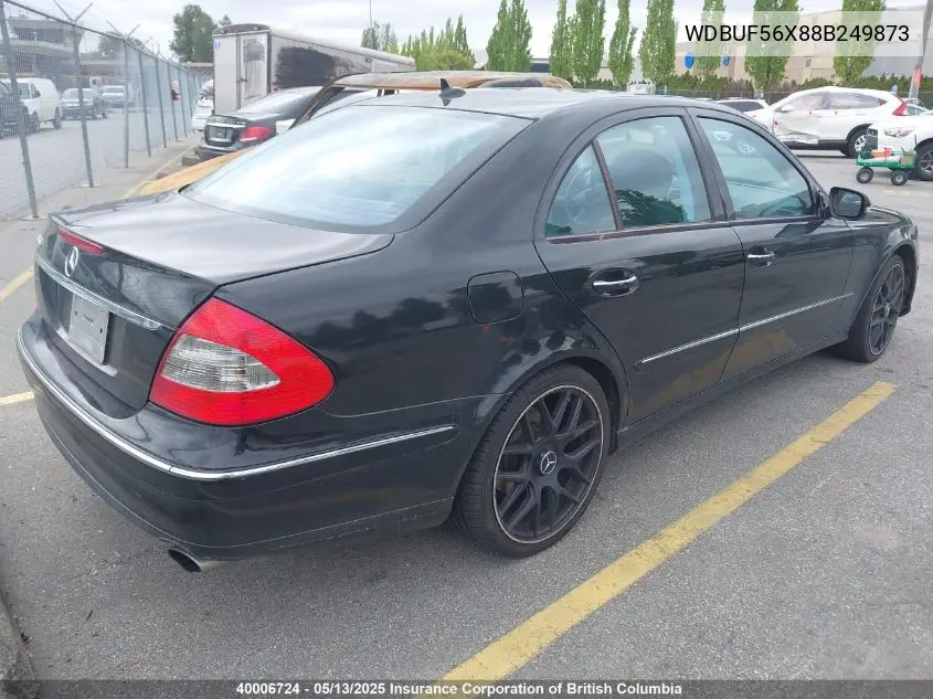 2008 Mercedes-Benz E 350 VIN: WDBUF56X88B249873 Lot: 40006724