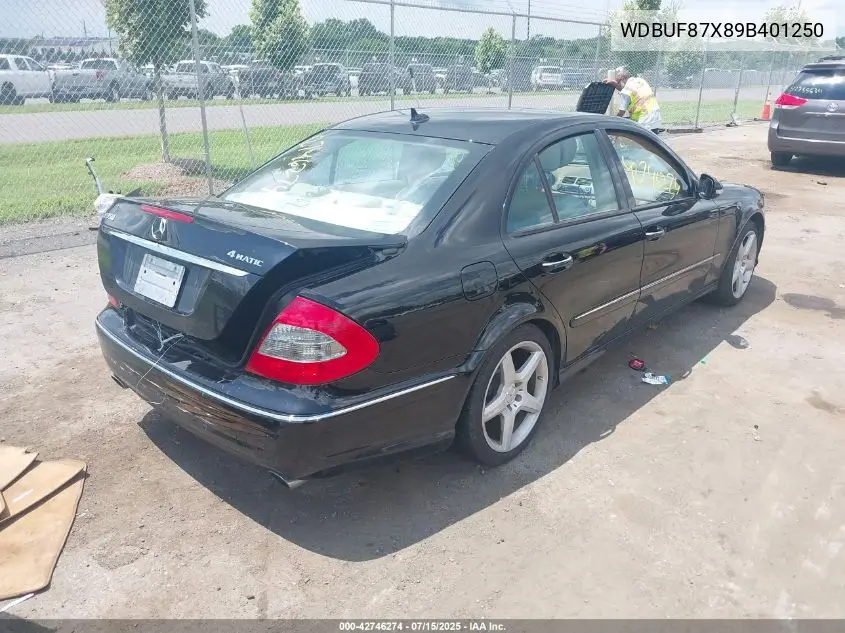 WDBUF87X89B401250 2009 Mercedes-Benz E 350 4Matic