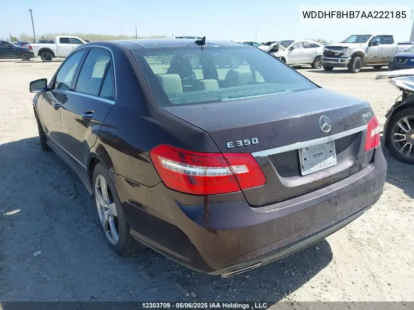 2010 Mercedes-Benz E 350 4Matic VIN: WDDHF8HB7AA222185 Lot: 12303709