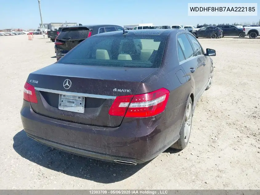 2010 Mercedes-Benz E 350 4Matic VIN: WDDHF8HB7AA222185 Lot: 12303709