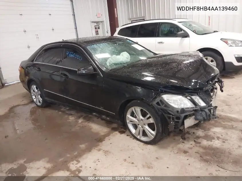 2010 Mercedes-Benz E 350 4Matic VIN: WDDHF8HB4AA139460 Lot: 41660000