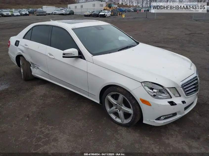 2010 Mercedes-Benz E 350 4Matic VIN: WDDHF8HB4AA143105 Lot: 41984534
