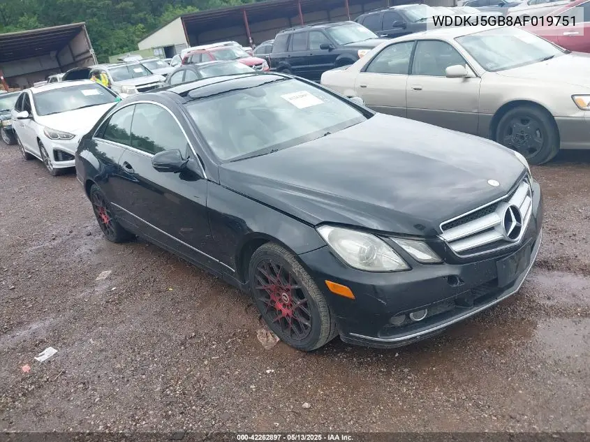 2010 Mercedes-Benz E 350 VIN: WDDKJ5GB8AF019751 Lot: 42262897