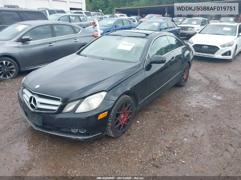 2010 Mercedes-Benz E 350 VIN: WDDKJ5GB8AF019751 Lot: 42262897