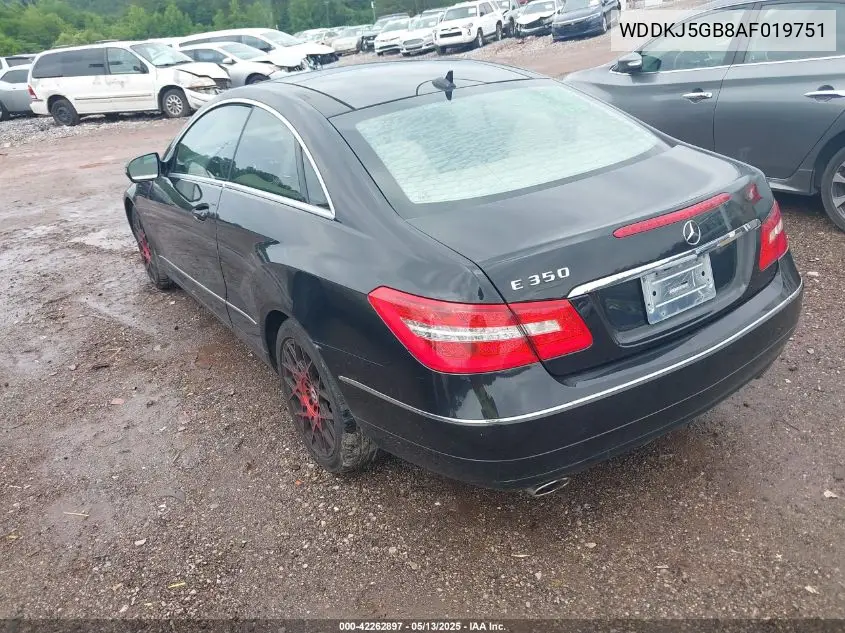 2010 Mercedes-Benz E 350 VIN: WDDKJ5GB8AF019751 Lot: 42262897