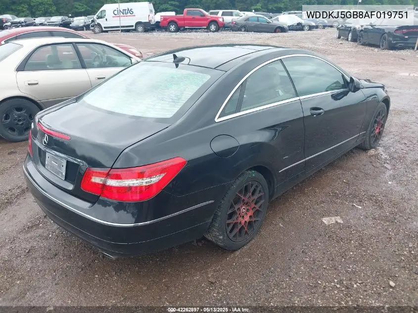 2010 Mercedes-Benz E 350 VIN: WDDKJ5GB8AF019751 Lot: 42262897