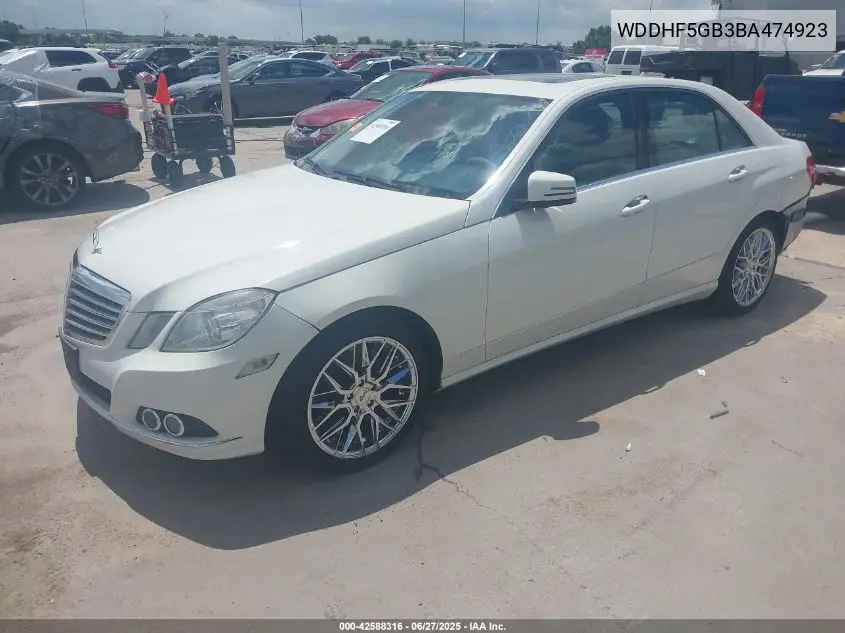 2011 Mercedes-Benz E 350 VIN: WDDHF5GB3BA474923 Lot: 42588316