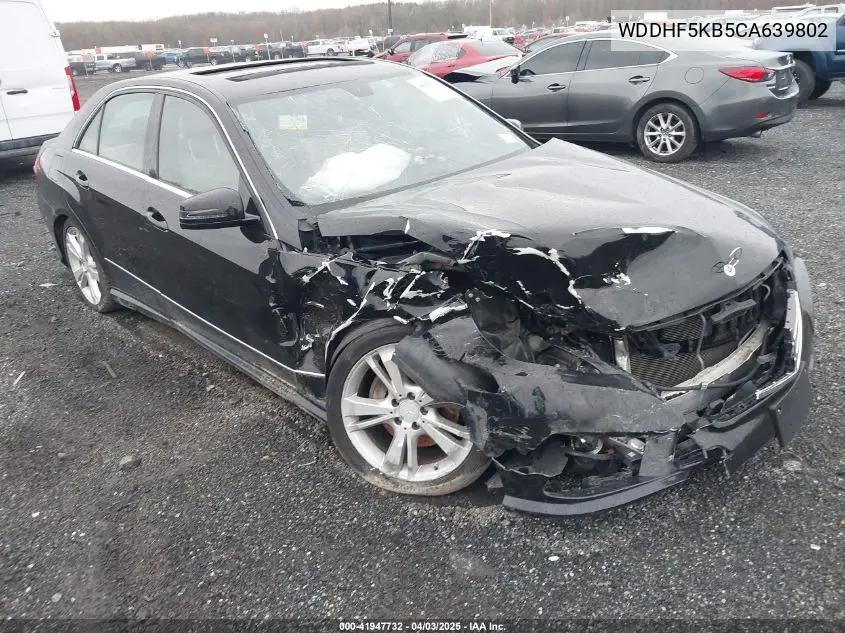 2012 Mercedes-Benz E 350 VIN: WDDHF5KB5CA639802 Lot: 41947732