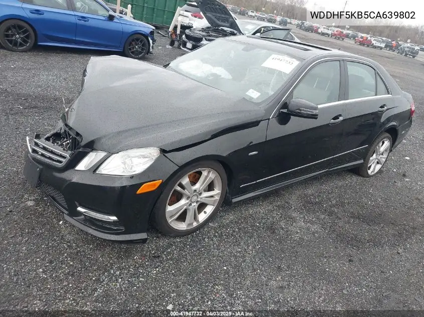 2012 Mercedes-Benz E 350 VIN: WDDHF5KB5CA639802 Lot: 41947732