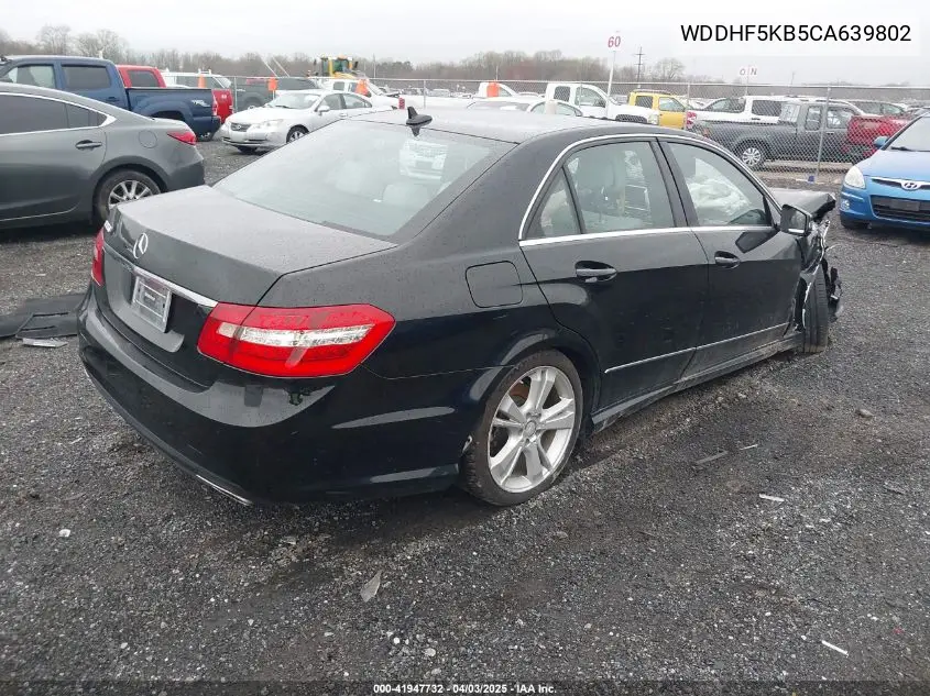 2012 Mercedes-Benz E 350 VIN: WDDHF5KB5CA639802 Lot: 41947732