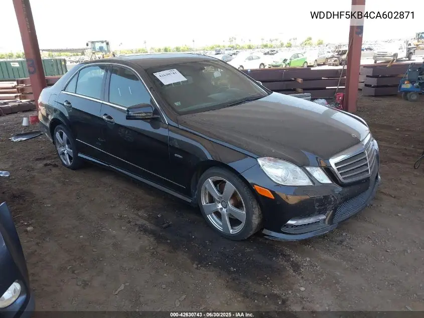 2012 Mercedes-Benz E 350 350 VIN: WDDHF5KB4CA602871 Lot: 42630743