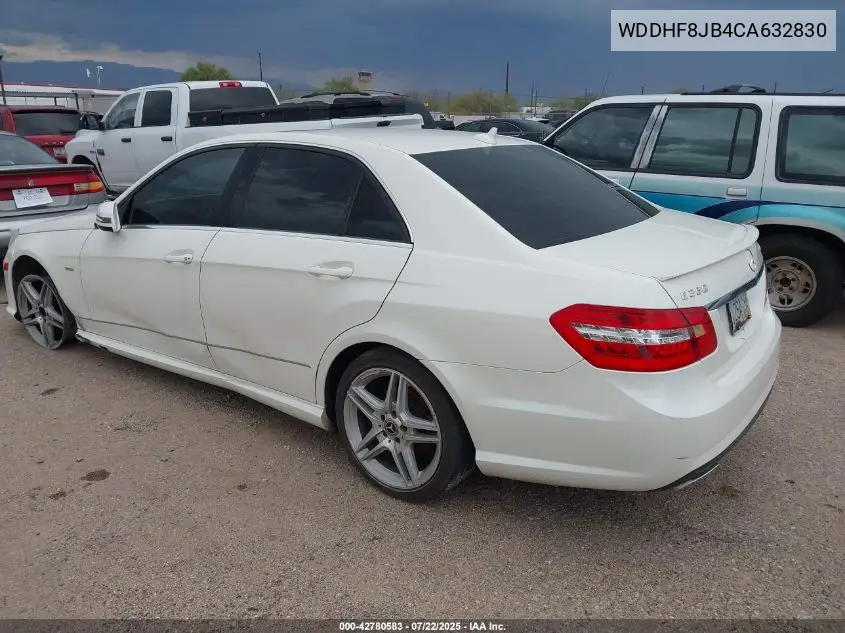 2012 Mercedes-Benz E 350 4Matic VIN: WDDHF8JB4CA632830 Lot: 42780583