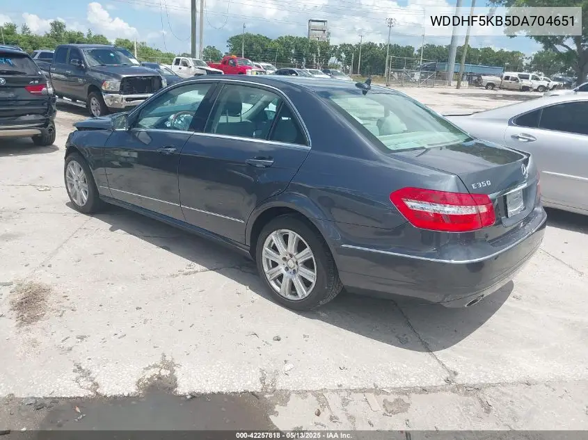 2013 Mercedes-Benz E 350 VIN: WDDHF5KB5DA704651 Lot: 42257818