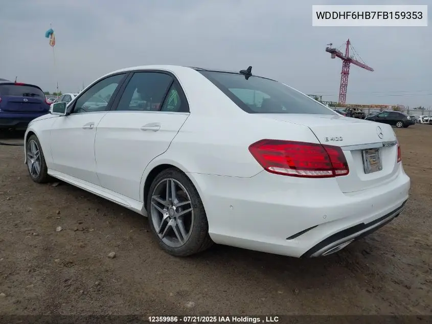 2015 Mercedes-Benz E 400 4Matic VIN: WDDHF6HB7FB159353 Lot: 12359986