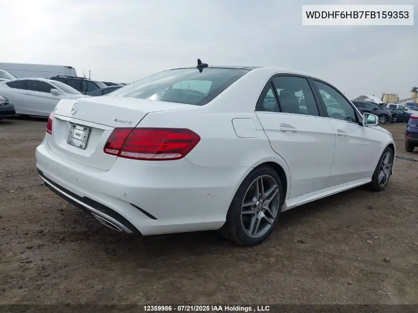 2015 Mercedes-Benz E 400 4Matic VIN: WDDHF6HB7FB159353 Lot: 12359986