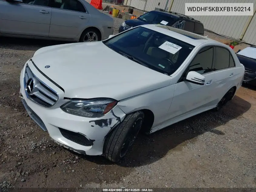 2015 Mercedes-Benz E 350 VIN: WDDHF5KBXFB150214 Lot: 42241660