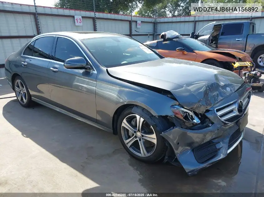 2017 Mercedes-Benz E 300 VIN: WDDZF4JB6HA156892 Lot: 42745285