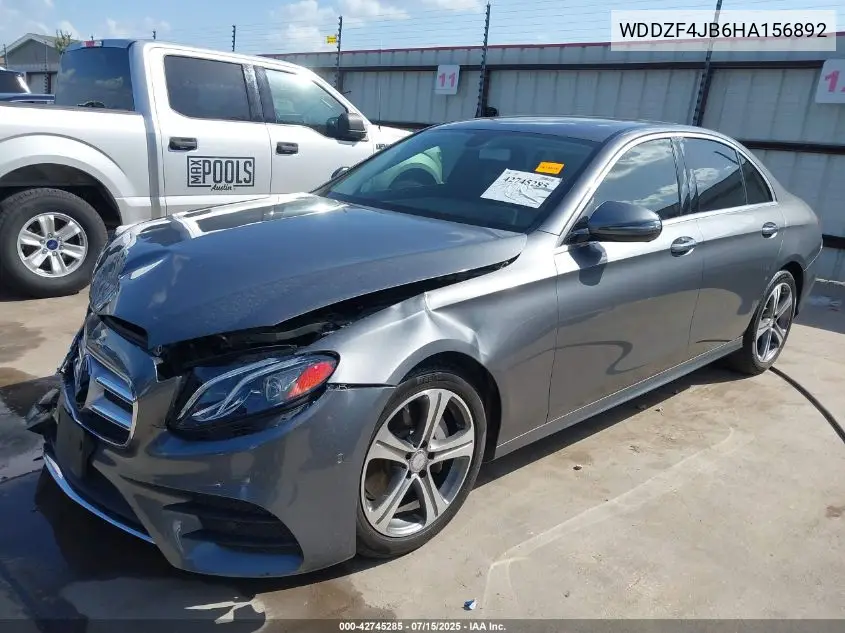 2017 Mercedes-Benz E 300 VIN: WDDZF4JB6HA156892 Lot: 42745285