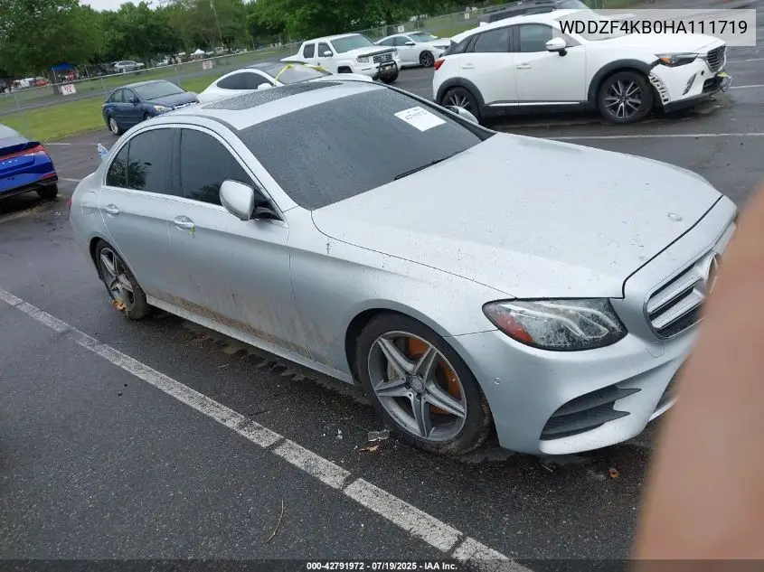 2017 Mercedes-Benz E 300 4Matic VIN: WDDZF4KB0HA111719 Lot: 42791972