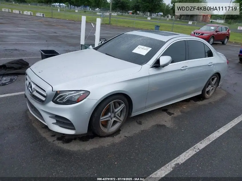 2017 Mercedes-Benz E 300 4Matic VIN: WDDZF4KB0HA111719 Lot: 42791972