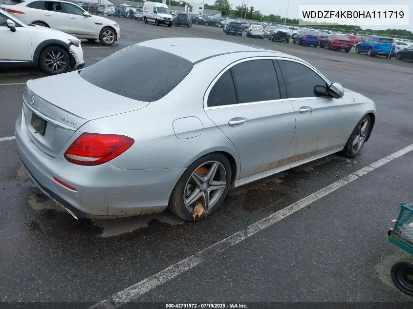 2017 Mercedes-Benz E 300 4Matic VIN: WDDZF4KB0HA111719 Lot: 42791972