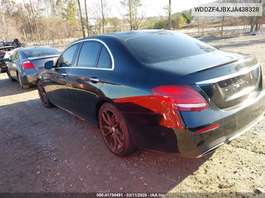 2018 Mercedes-Benz E 300 VIN: WDDZF4JBXJA438328 Lot: 41750491