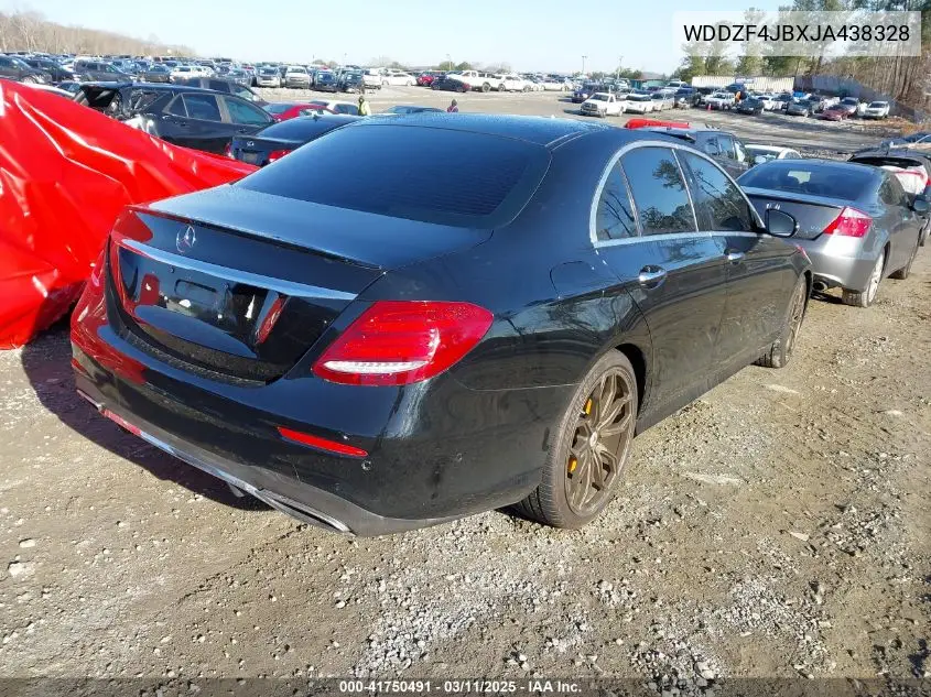 2018 Mercedes-Benz E 300 VIN: WDDZF4JBXJA438328 Lot: 41750491